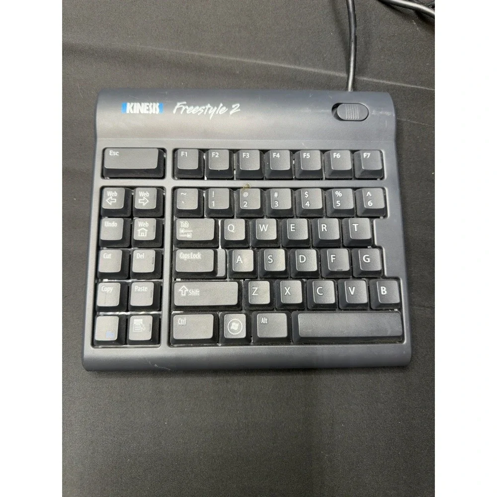Kinesis Freestyle2 KB800 Ergonomic Split USB Keyboard Black‎ Tested Working